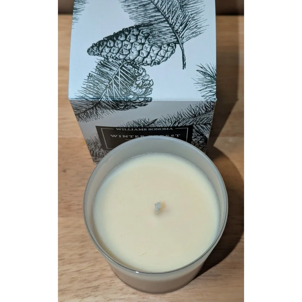 NEW Williams Sonoma Winter Forest Wax Candle Premium Natural Essential Oils 9 Oz